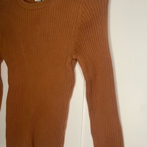 Rhythm Rust Ribbed Long-Sleeve Crewneck - Picture 2 of 5